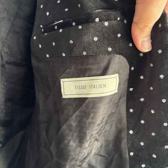 Zadig & Voltaire Black Visko Velvet Glitter Dots Blazer - Picture 3 of 14